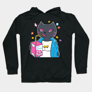 Skater Cat Girl Drinking Boy Souls Hoodie